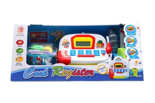 DUŻA Interaktywna Kasa Sklepowa Koszyk Produkty SKANER MIKROFON BILON KARTY na Arena.pl