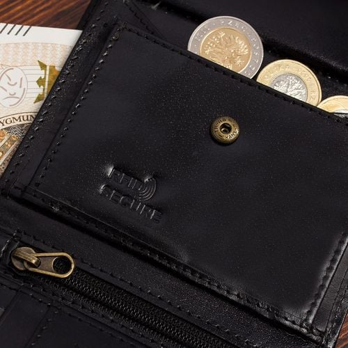 portfel damski mały bellugio - czarny na Arena.pl