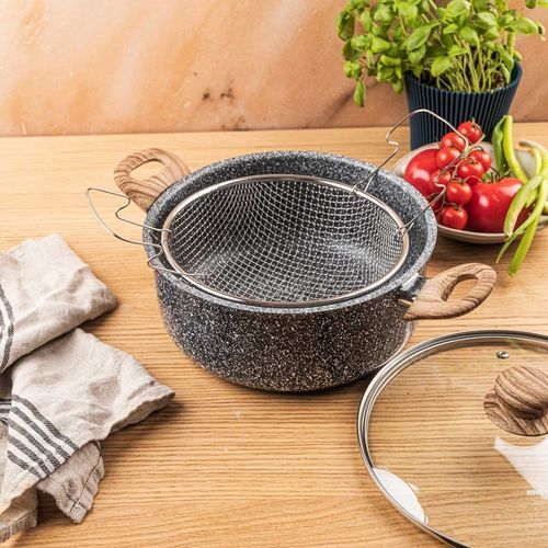 garnek marmurowy z koszem do smażenia kinghoff kh-1985 4l na Arena.pl