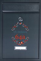 Skrzynka na listy numer domu pocztowa adresowa Personalizowaza NADRUK UV