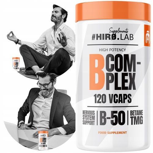 WITAMINA B COMPLEX KOMPLEKS B12 B6 B1 B3 B2 B-50 B-COMPLEX METHYL 120 HIRO na Arena.pl