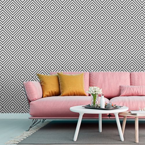 Tapeta Do Salonu Nowoczesny Wzór GEOMETRYCZNY 3D na Arena.pl