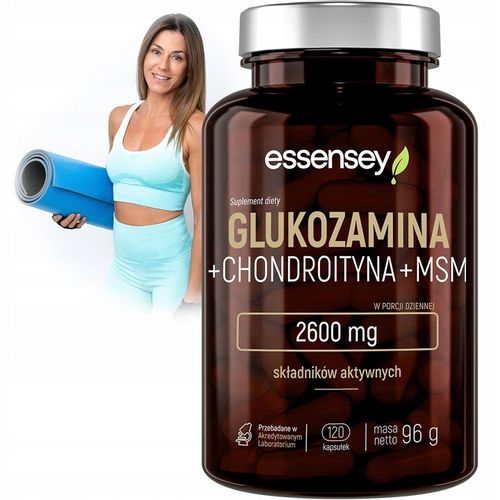 Essensey GLUKOZAMINA+ 2600MG FORTE CHONDROITYNA MSM STAWY 120 KAPS na Arena.pl