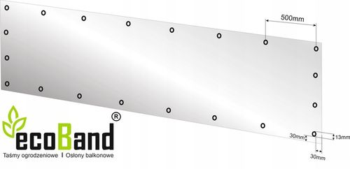 OSŁONA BALKONOWA na balkon, taras PP 1x5m- GRUBA+klipsy na Arena.pl