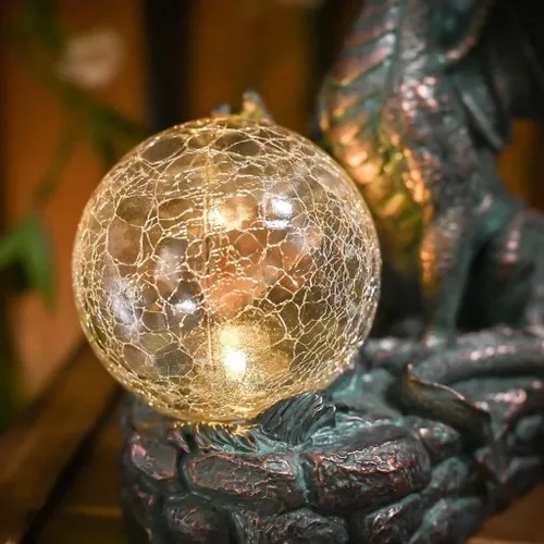 FIGURA OGRODOWA FIGURKA OZDOBA OGRODU DEKORACJA SMOK LAMPKA na Arena.pl