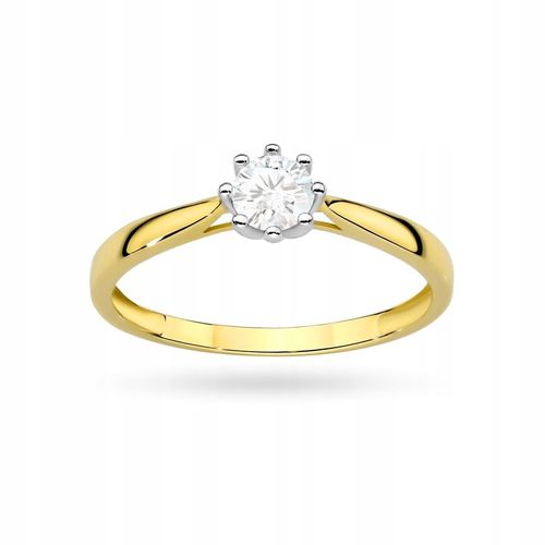 PIĘKNY ZŁOTY PIERŚCIONEK pr. 333 z Cyrkonią Zaręczynowy r.13 8k na Arena.pl