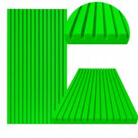 Panele akustyczne LAMELE 120x40x3 cm | Pianka poliuretanowa Zielona