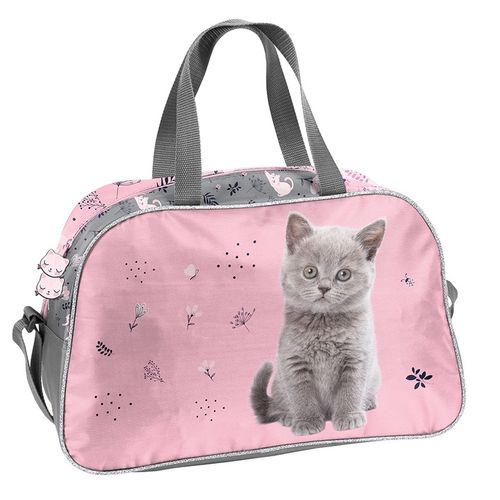 Różowa Torba Sportowa z Kotkiem na Basen Podróżna dla Dziewczynek Kot Paso na Arena.pl