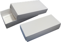 Pudełko ozdobne 18 x 8 x 4 cm, 15 szt. białe błyszczące AWIH