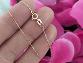 Złoty łańcuszek 375 splot ankier 45cm klasyczny Komunia Chrzest pamiątka