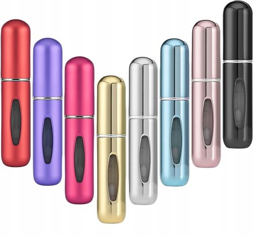 8x Atomizer Podróżny 5ml Butelka na Perfumy Flakon Fiolka Zestaw Dozownik na Arena.pl