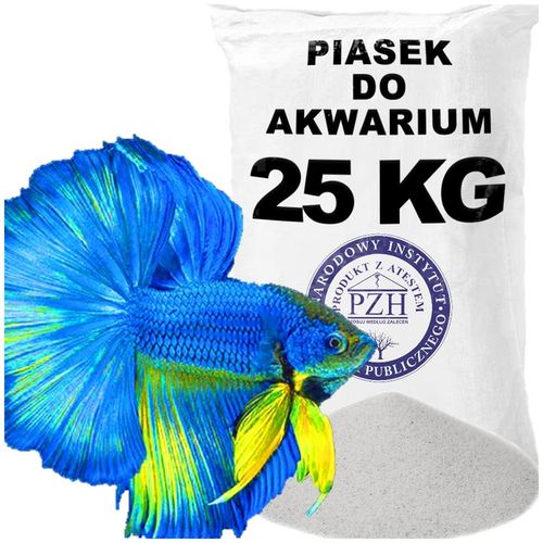 Biały drobny piasek kwarcowy do akwarium 25 KG na Arena.pl