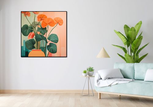 Plakat 100x100cm Kwiatowa Harmonia na Arena.pl