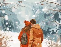 Plakat 65x50cm Razem w Śniegu