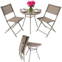 Meble na Balkon Ogród Taras Komplet STÓŁ 2 KRZESŁA zestaw ogrodowe