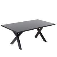 Stół do jadalni 180 x 100 cm czarny LISALA