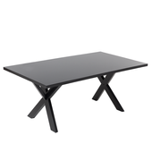 Stół do jadalni 180 x 100 cm czarny LISALA