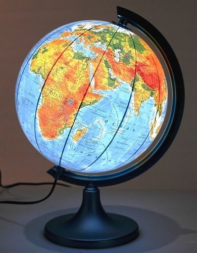 DUŻY GLOBUS PODŚWIETLANY LED WŁĄCZNIK DOTYK 250MM na Arena.pl