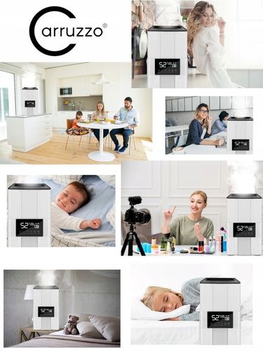 Nawilżacz powietrza AUTOMATYCZNY AROMATERAPIA 5w1 LCD +3 OLEJKI FILTR PILOT na Arena.pl