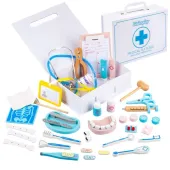 ZESTAW MAŁEGO LEKARZA DLA DZIECI DOKTOR PIELĘGNIARKA WALIZKA KINDERPLAY