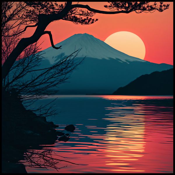 Plakat 100x100cm Góra Wieczorem zdjęcie 2