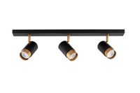 Kierunkowa lampa natynkowa Cayes plafon czarny złoty