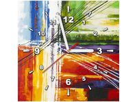 30X30CM ZEGAR TĘCZOWA ABSTRAKCJA OBRAZ DREWNO