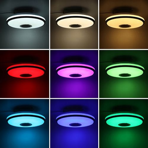 Lampa plafon LED RGBW GŁOŚNIK Bluetooth PILOT 33cm na Arena.pl