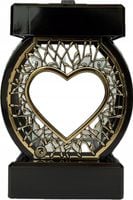 ZNICZ LAMPION GLAMOUR KOŁO AŻUR SERCE PIĘKNY 2 KOLORY ZŁOTO