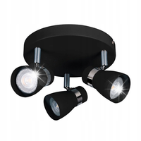 OPRAWA LAMPA SUFITOWA KINKIET ŚCIENNY ENALI EL-3O 3xGU10 CZARNY KANLUX