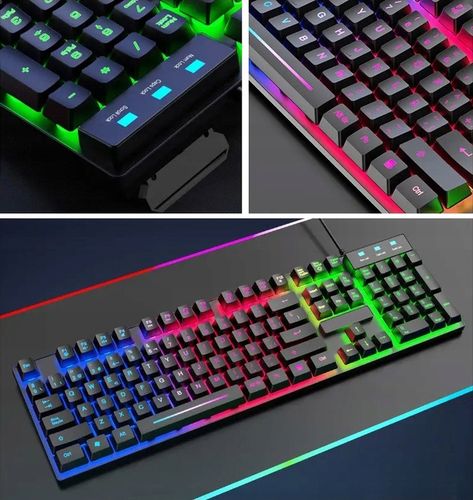 KLAWIATURA MYSZKA PODKŁADKA GAMINGOWA PODŚWIETLENIE PROFESJONALNY ZESTAW na Arena.pl