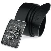 Beltimore skórzany pasek męski czarny szeroki premium W38 : Kolory - czarny, Rozmiar pasków - r.120-135 cm