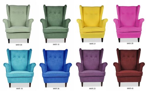 Fotel uszak ARI skandynawski  cytrynowy akcent do relaksu na Arena.pl