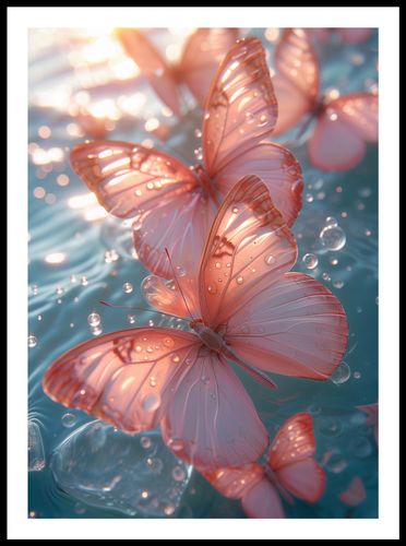 Plakat 50x70cm Świetliste Motyle na Arena.pl