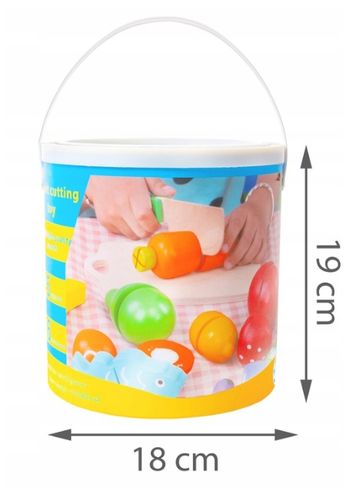 Drewniane Warzywa i Owoce do Krojenia na Rzep dla Dzieci Duży Zestaw XXL na Arena.pl