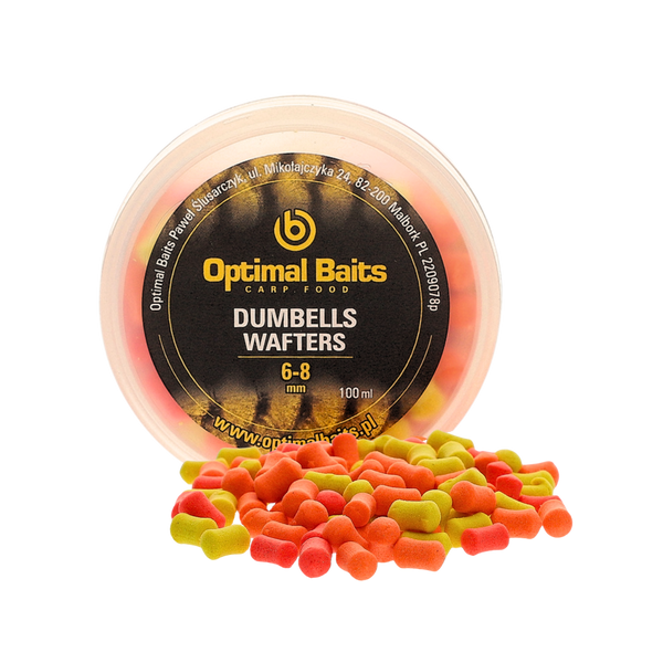 Optimal Baits Dumbells Wafters KUKURYDZA 6-8mm - Method Feeder zdjęcie 1