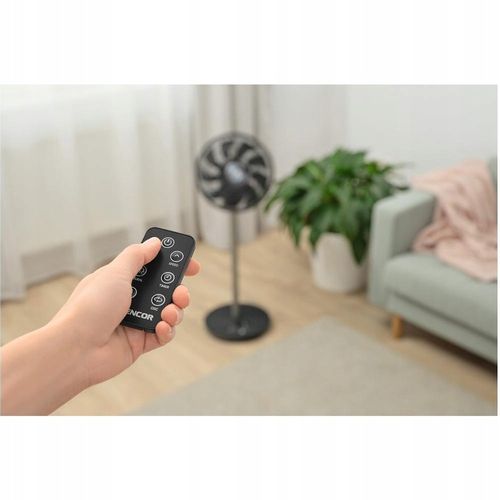 Wentylator podłogowy 3D Sencor SFN 3040BK 30cm z pilotem i aplikacją cichy na Arena.pl