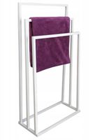 NOWOCZESNY STOJAK WIESZAK NA RĘCZNIKI 3 RAMIENNY METAL LOFT BIAŁY