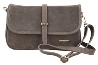 Zamszowa torebka damska Barberinis - Beżowa ciemna