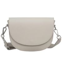 VERA PELLE torebka damska skórzana listonoszka z paskiem V558 j.beżowa