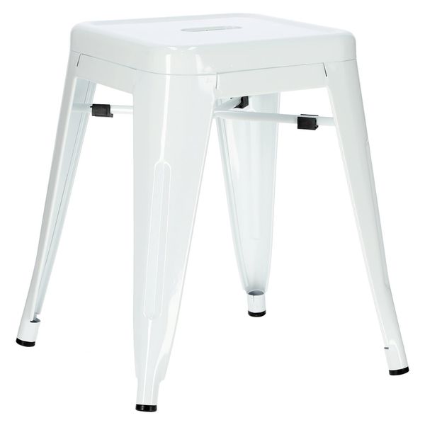 Stołek Paris biały inspirowany Tolix zdjęcie 1