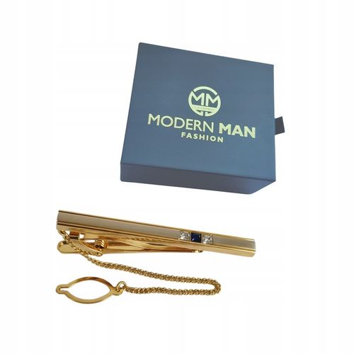 Spinka do krawata + PUDEŁKO złota klasyczna modna prezent dla Niego na Arena.pl