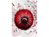 100 70CM OBRAZ PŁÓTNO CZERWONY DMUCHAWCE 4 PŁÓTNO RAMA