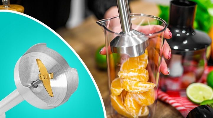 BLENDER WIELOFUNKCYJNY RĘCZNY ROZDRABNIACZ MOCNY 1200W Srebrny MIKSER zdjęcie 13