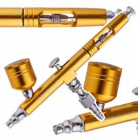 Aerograf Modelarski z Dyszą 0,3mm DOUBLE ACTION Do Malowania AB-140 GOLD