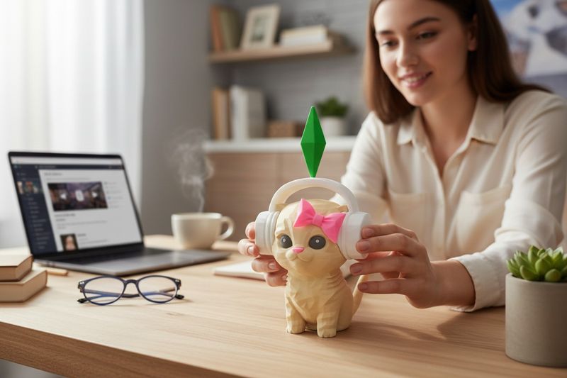 Figurka Cat Dance Sims Kolekcjonerska zdjęcie 4