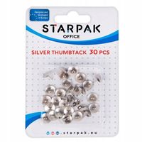 pinezki tablicowa srebna 30szt 6621