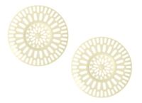 Sitko do zlewu tworzywo średnica 8 cm kremowy komplet 2 sztuki