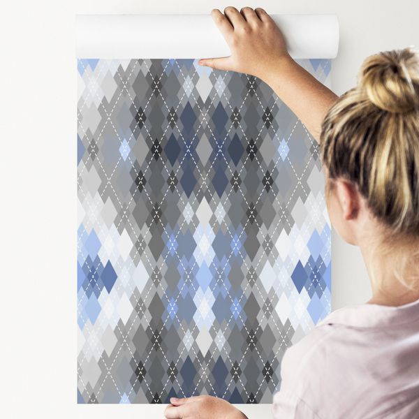 Tapeta GEOMETRYCZNA - Wzór Argyle zdjęcie 4