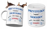 Dla Daniela Zestaw Kubek + Skarbonka Na Prezent Z Nadrukiem Ze Zdjęciem